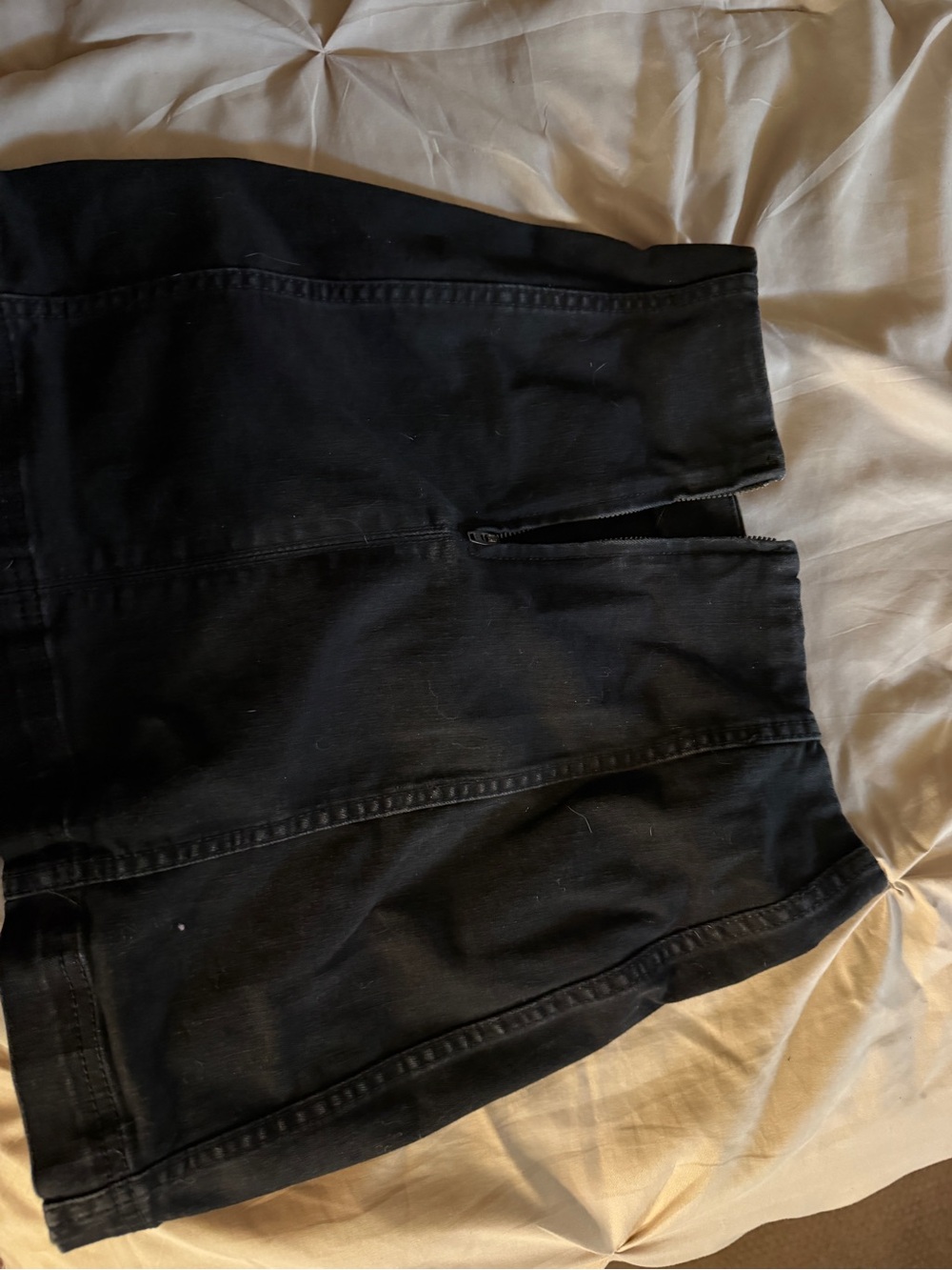 wild fable Black Mini Skirt with Front Zip